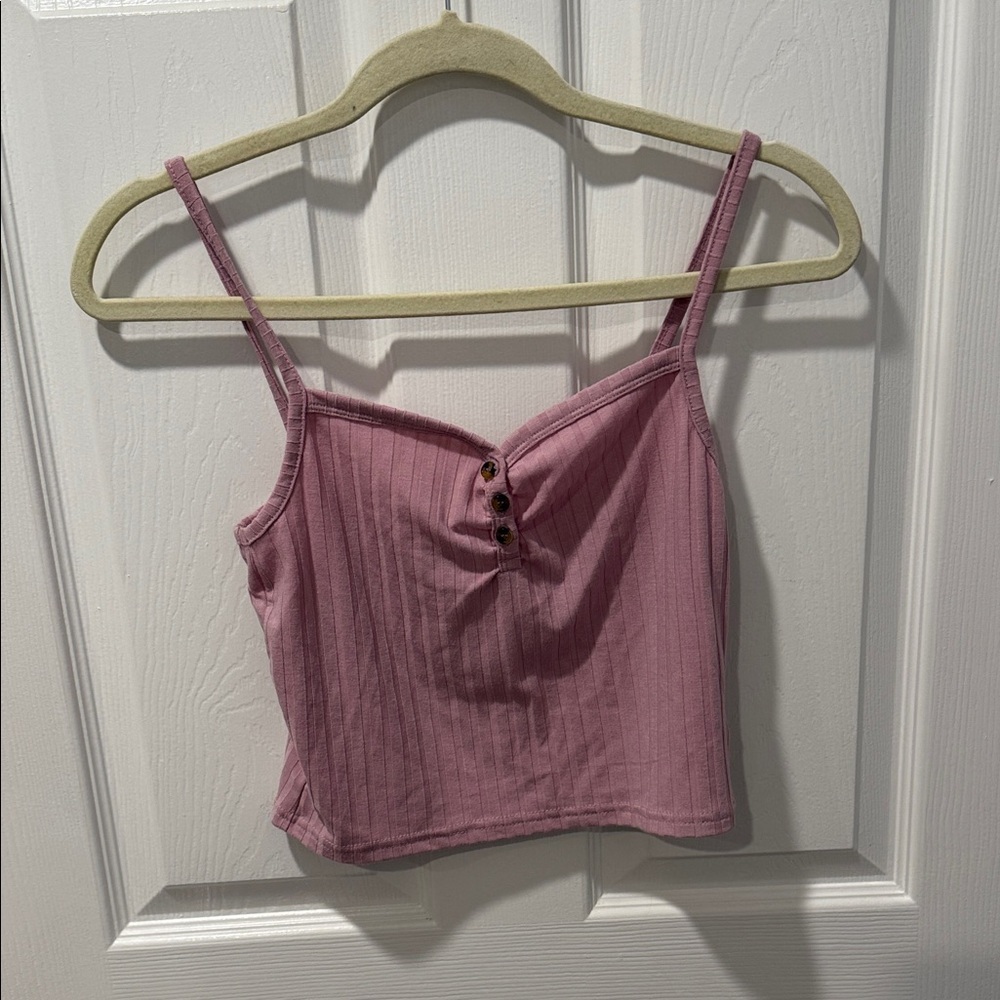 Topshop Ribbed Button Cami - Picture 2 of 5